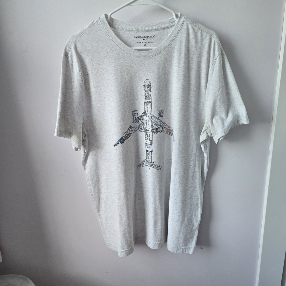 Gray Banana Republic Graphic Men's T-Shirt